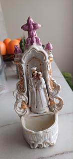 Porceleinen beeldje uit 1800 Madonna en kindje.wijwaterbakje, Ophalen