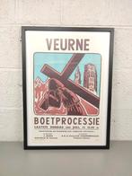 Oude affiche boetprocessie Veurne 1970's, Verzamelen, Ophalen of Verzenden, Zo goed als nieuw