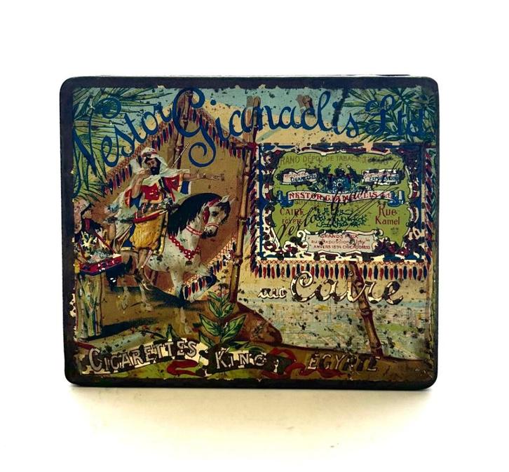 oud blikken sigaretten doos - Nestor Gianaclis King, Verzamelen, Blikken, Ophalen of Verzenden