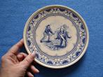 Assiette bleu de Delft avec jeux folkloriques anciens, Antiquités & Art, Enlèvement ou Envoi