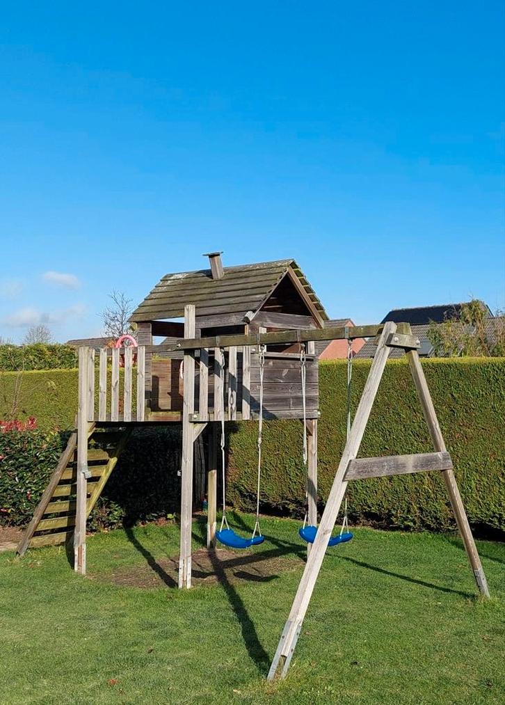 Speelhuisje van merk Wickey, Kinderen en Baby's, Speelgoed | Buiten | Speeltoestellen, Gebruikt, Glijbaan, Ophalen