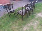 5 antieke stoelen,nog in degelijke staat, Huis en Inrichting, Stoelen, Ophalen, Hout, Gebruikt, Antieke stijl