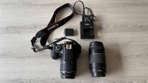 Canon EOS 1300D SLR + 75-300 mm zoomlens, Audio, Tv en Foto, Fotocamera's Digitaal, Zo goed als nieuw, Spiegelreflex, Canon, Ophalen