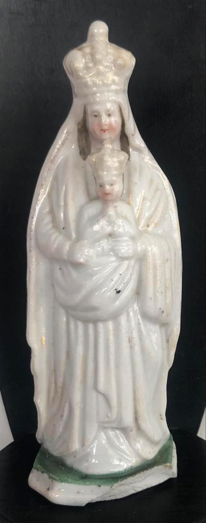 Twee porseleinen beeldjes, Vieux Andenne, ca. 1835-1850, Antiek en Kunst, Antiek | Religieuze voorwerpen, Ophalen of Verzenden