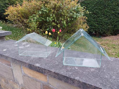 2 kleine decoratieve glazen serres, Tuin en Terras, Kassen, Zo goed als nieuw, Kweekkas, Overige materialen, Glas, Ophalen