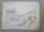 Parijs 2 aquarellen, Ophalen of Verzenden