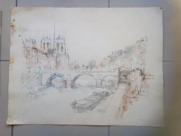 Parijs 2 aquarellen 