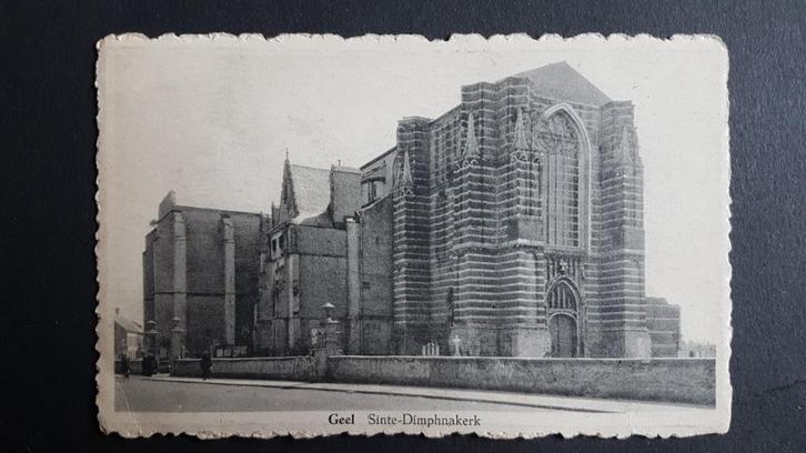 Geel Sinte-Dimphnakerk, Verzamelen, Postkaarten | België, Ongelopen, Antwerpen, 1940 tot 1960, Ophalen of Verzenden