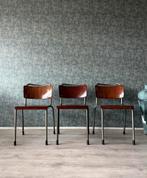 Set van 3 Vintage Gispen 106 “TU Delft” stoelen, Ophalen, Drie, Zo goed als nieuw, Grijs