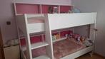Stapelbed incl. matrasbodems (wit-fuchsia), excl matrassen, Kinderen en Baby's, Kinderkamer | Stapelbedden en Hoogslapers, Ophalen