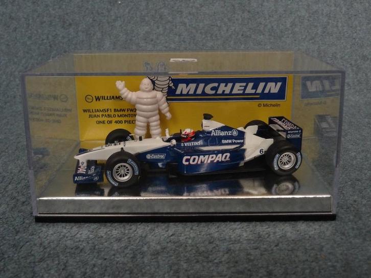 F1 BMW Williams FW23 Montoya zeldzame MICHELIN uitgave, Hobby en Vrije tijd, Modelauto's | 1:43, Gebruikt, Auto, MiniChamps, Ophalen of Verzenden