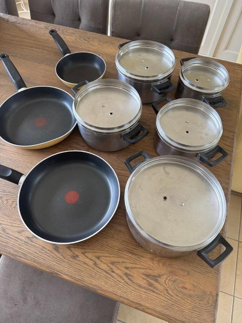 kookpotten, Huis en Inrichting, Keuken | Potten en Pannen, Gebruikt, Pannenset, Inox, Ophalen