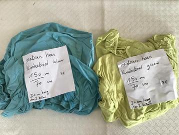 2 matras hoezen kinderbed 150 cm op 70 cm beschikbaar voor biedingen