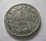 Belgique 5 francs, 1848, Timbres & Monnaies, Monnaies | Europe | Monnaies non-euro, Envoi, Argent, Belgique