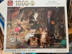 Puzzel 1000st ( Kittens in de schuur )!, Hobby en Vrije tijd, Denksport en Puzzels, Ophalen of Verzenden, Zo goed als nieuw