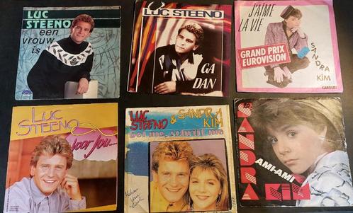 6 x Luc Steeno & Sandra Kim, Cd's en Dvd's, Vinyl Singles, Gebruikt, Single, Nederlandstalig, 7 inch, Ophalen of Verzenden
