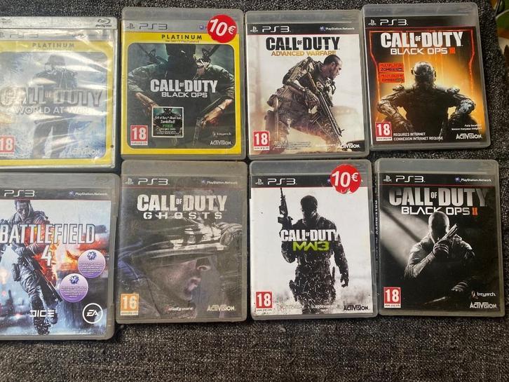 7 Call of Duty spellen + 1 Battlefield 4 voor PS3, Games en Spelcomputers, Games | Sony PlayStation 3, Gebruikt, Shooter, 3 spelers of meer