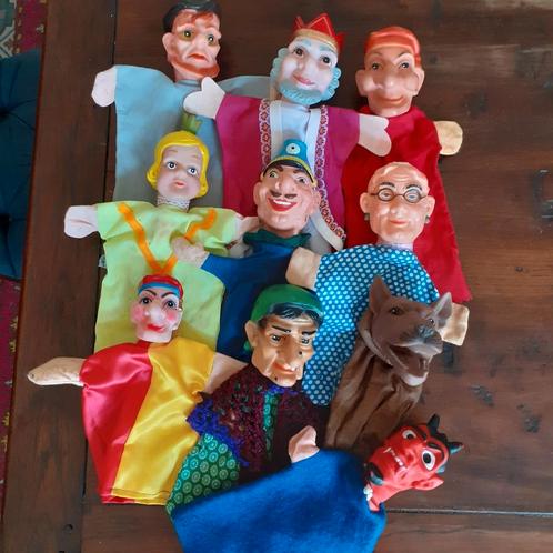 Retro handpoppen poppenkastpoppen ( A ), Kinderen en Baby's, Speelgoed | Poppen, Ophalen of Verzenden