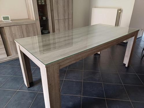Tafel living met glasplaat, Huis en Inrichting, Tafels | Eettafels, Ophalen