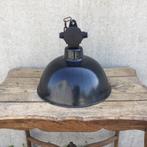 Zwarte industriële emaille plafondlamp, Huis en Inrichting, Lampen | Plafondlampen, Ophalen, Gebruikt