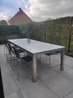 Tuintafel, Ophalen, Inox, 6 zitplaatsen, Zo goed als nieuw