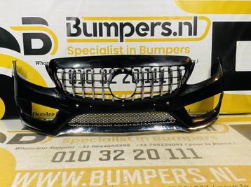 BUMPER Mercedes C Klasse W205 AMG GT Grill 6xpdc 2014-2017 V