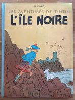 Kuifje, The Black Island, B1, blauwe achterkant, 1947, Gelezen, Eén stripboek, Hergé