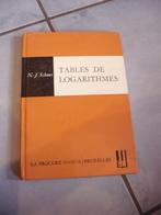 Table de logarithmes, Secondaire, Mathématiques A, Utilisé, Enlèvement ou Envoi