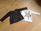 T-shirts Zara met glitter sterren - maat 104 - 4 jaar,, Kinderen en Baby's, Kinderkleding | Maat 104, Gebruikt, Ophalen of Verzenden