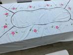 Nappe blanche vintage et 12 serviettes, Ophalen, Gebruikt, Rechthoek, Binnen