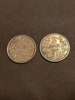 2 zilveren munten 2fr, Zilver, Ophalen of Verzenden, Zilver