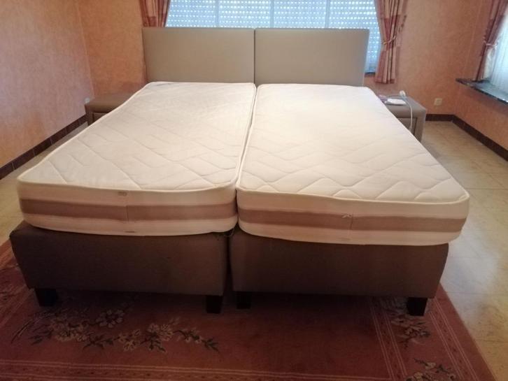 boxspring, Huis en Inrichting, Slaapkamer | Boxsprings, Gebruikt, 90 cm, 200 cm, Eenpersoons, Overige kleuren, Ophalen