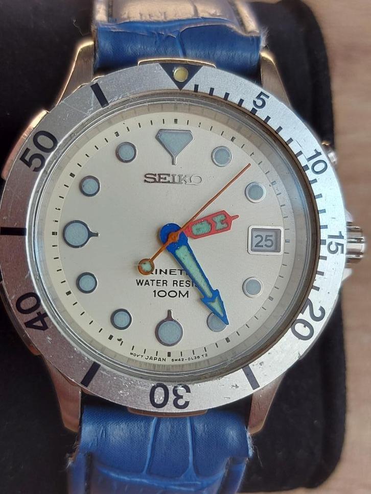 Seiko, Handtassen en Accessoires, Horloges | Antiek, Polshorloge, Seiko, Staal, Onbekend, Met bandje, Ophalen of Verzenden