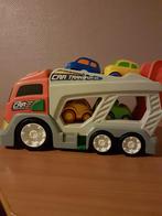 camion transporteur son et lumière et ses 4 voitures, Kinderen en Baby's, Speelgoed |Speelgoedvoertuigen, Gebruikt, Ophalen