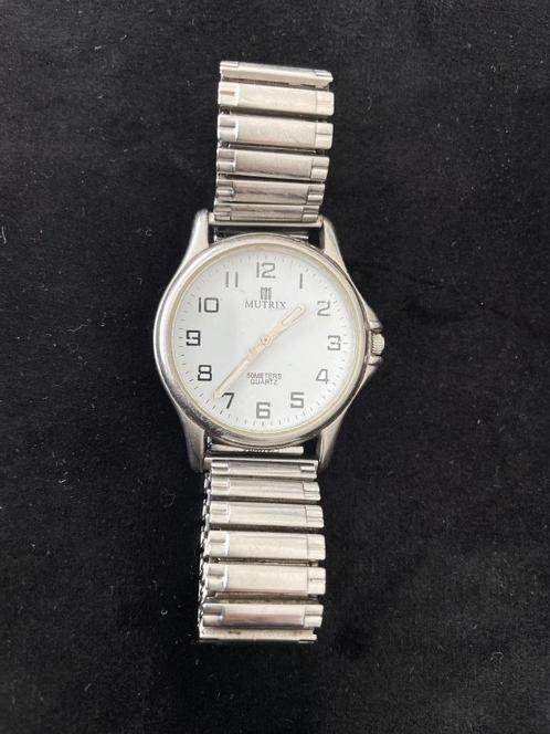Vintage Mutrix horloge heren, Handtassen en Accessoires, Horloges | Heren, Gebruikt, Polshorloge, Overige merken, Staal, Staal