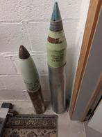 2x 105mm obus met kop, Verzamelen, Militaria | Algemeen, Ophalen