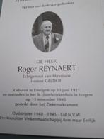 Bidprentje oudstrijder lid van n.v.w., Verzamelen, Bidprentjes en Rouwkaarten, Ophalen of Verzenden, Bidprentje