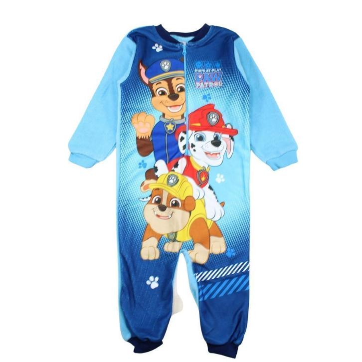 Paw Patrol Fleece Onesie Blauw - Maat 92-98-104-110-116-128, Kinderen en Baby's, Kinderkleding | Maat 98, Nieuw, Jongen, Nacht- of Onderkleding