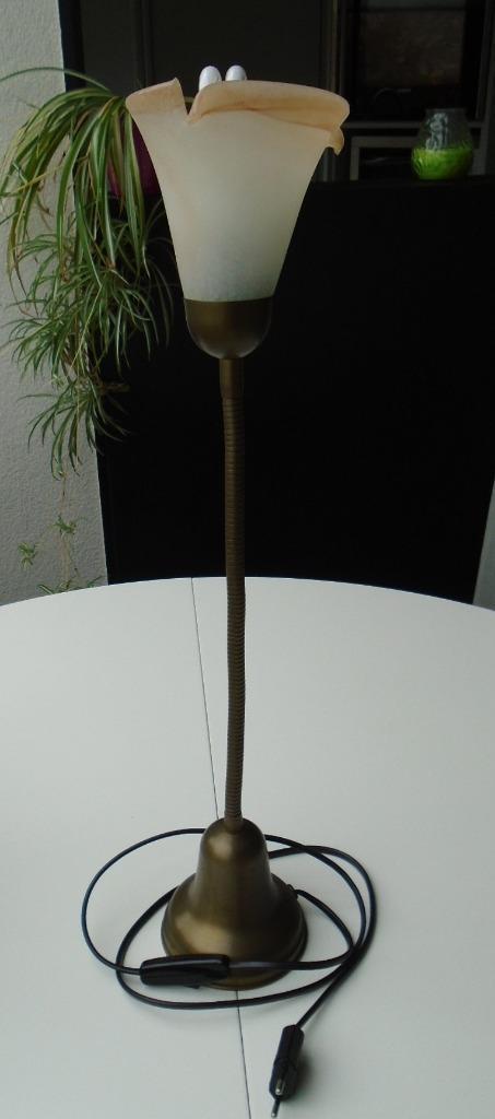 TAFELLAMP SLANK KOPER FLEXIBELE POOT., Antiek en Kunst, Curiosa en Brocante, Ophalen of Verzenden
