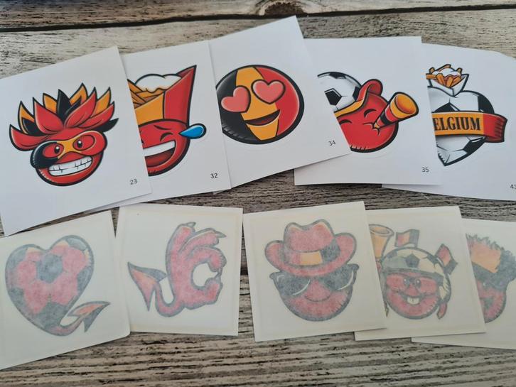 raamstickers en tattoos Rode Duivels Albert Hein, Verzamelen, Supermarktacties, Ophalen of Verzenden