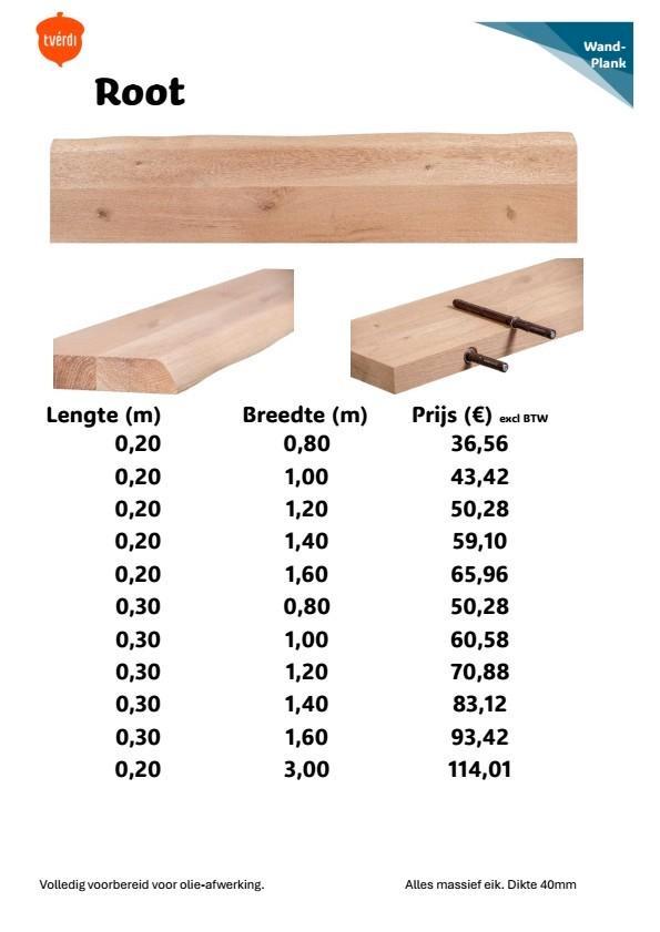 Eik wandplank, Huis en Inrichting, Woonaccessoires | Wandplanken en Boekenplanken, Nieuw, Ophalen of Verzenden