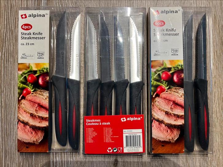 Steakmes Alpina 12 stuks Nieuw !, Huis en Inrichting, Keuken | Bestek, Nieuw, Ophalen of Verzenden