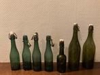 8 oude bierflessen, Antiek en Kunst, Ophalen