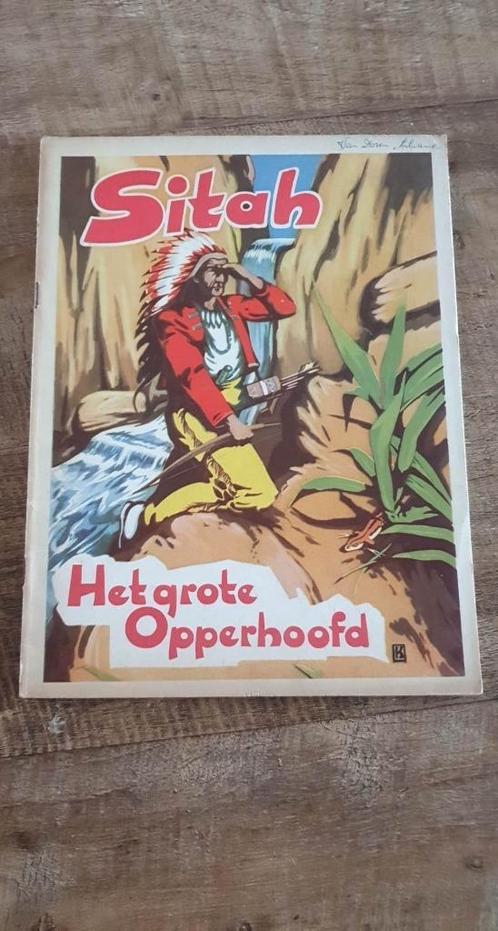 Sitah , Het grote opperhoofd eerste druk 1948, Boeken, Stripverhalen, Gelezen, Eén stripboek, Ophalen of Verzenden