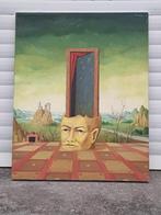 Huile sur panneau le poete signe Carl prevot, Antiquités & Art, Enlèvement ou Envoi