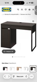 Bureau ikea zwart, Enlèvement, Comme neuf, Bureau