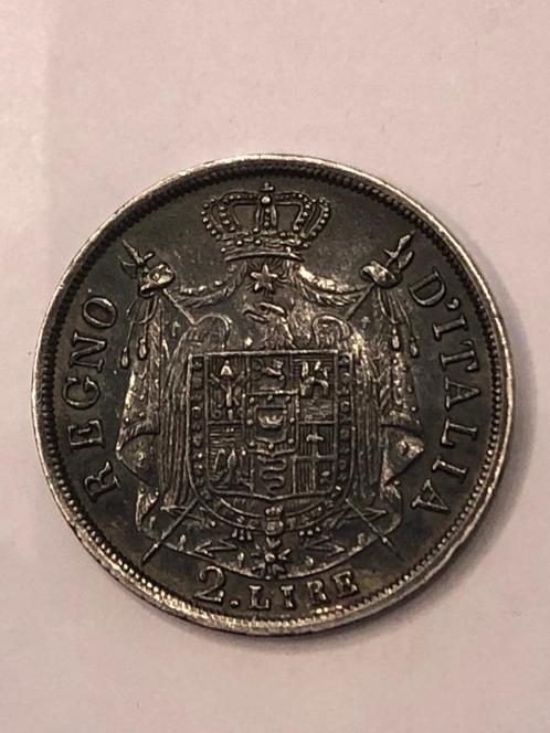 Munt zilver Italië 2 lire Napoleon Empereur 1812 M mooi !!!, Postzegels en Munten, Munten | Europa | Niet-Euromunten, Losse munt