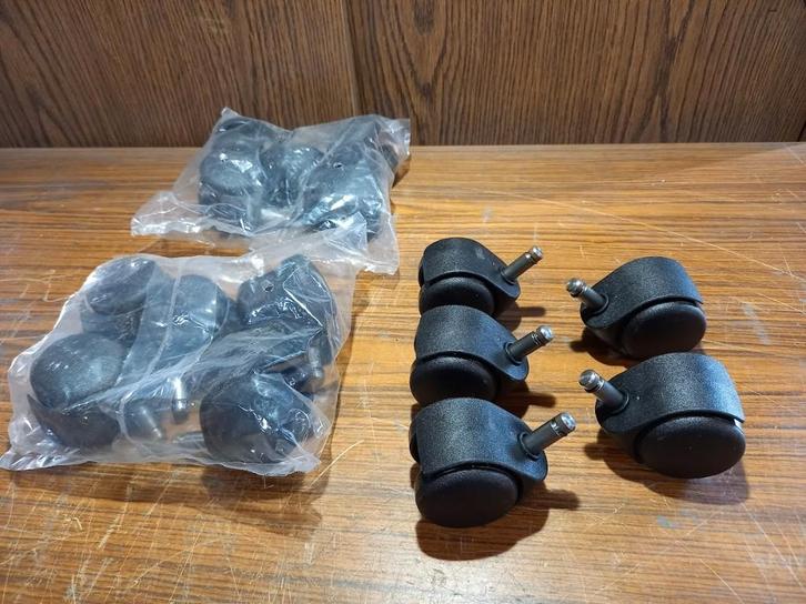 3 sets van 5 bureaustoelwielen dia 50 mm - bureaustoel, Huis en Inrichting, Bureaustoelen, Nieuw, Bureaustoel, Ophalen