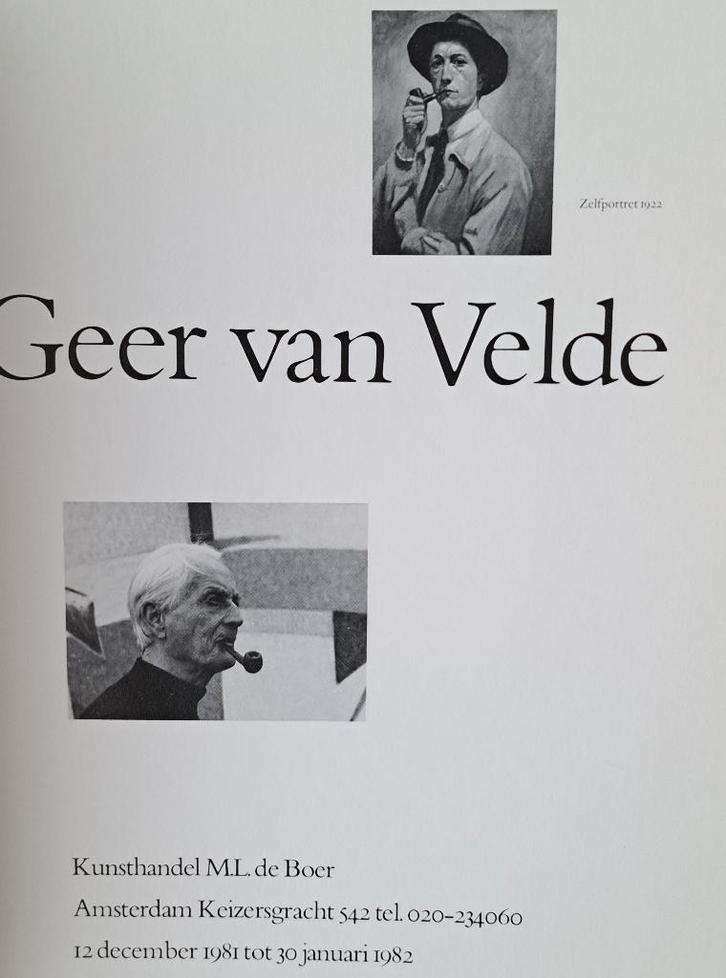 Geer van Velde 1898-1977 in kunsthandel M.L. de Boer, Boeken, Kunst en Cultuur | Beeldend, Zo goed als nieuw, Schilder- en Tekenkunst