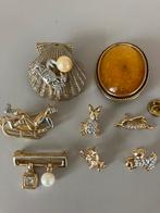 Lot 4 broches + 4 pins., Handtassen en Accessoires, Broches, Ophalen of Verzenden